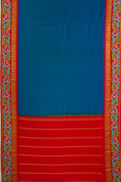 Soft Silk Plain Royal Blue Saree