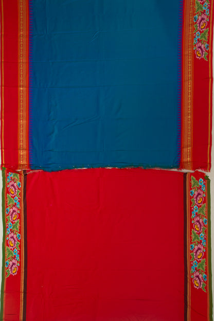 Soft Silk Plain Royal Blue Saree