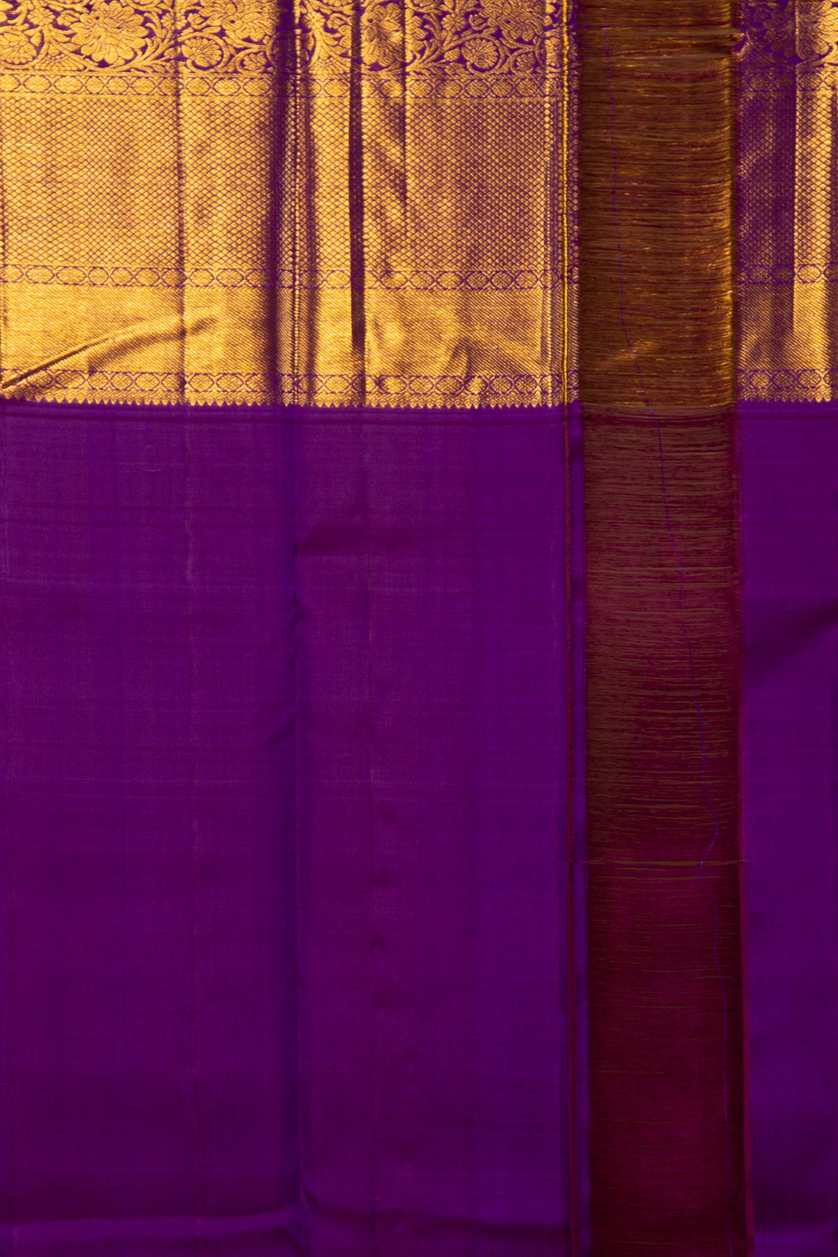 Kanchipuram Silk Jaal Peach Saree