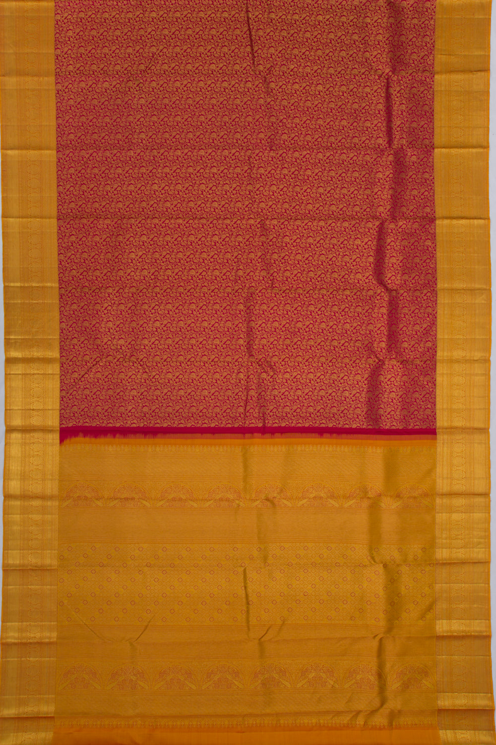Taranga Kanchi Silk Brocade Maroon Saree