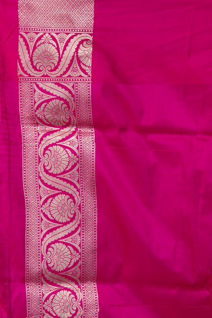 Banarasi Silk Jaal Peacock Blue Saree