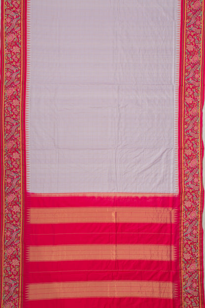 Soft Silk Checks Lilac Saree