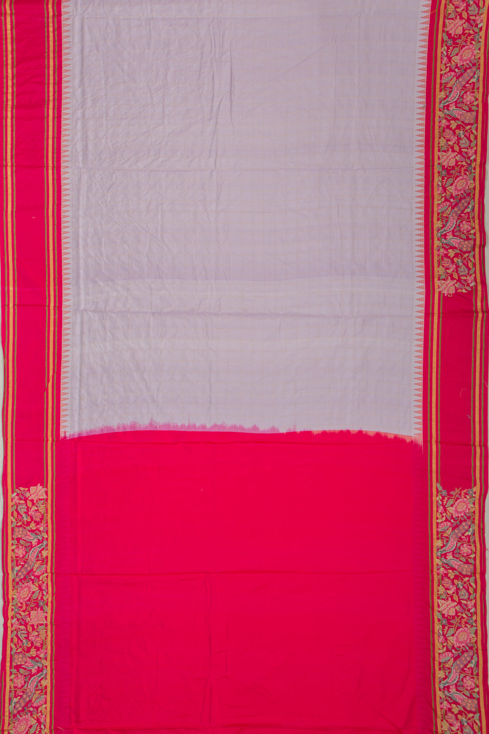 Soft Silk Checks Lilac Saree