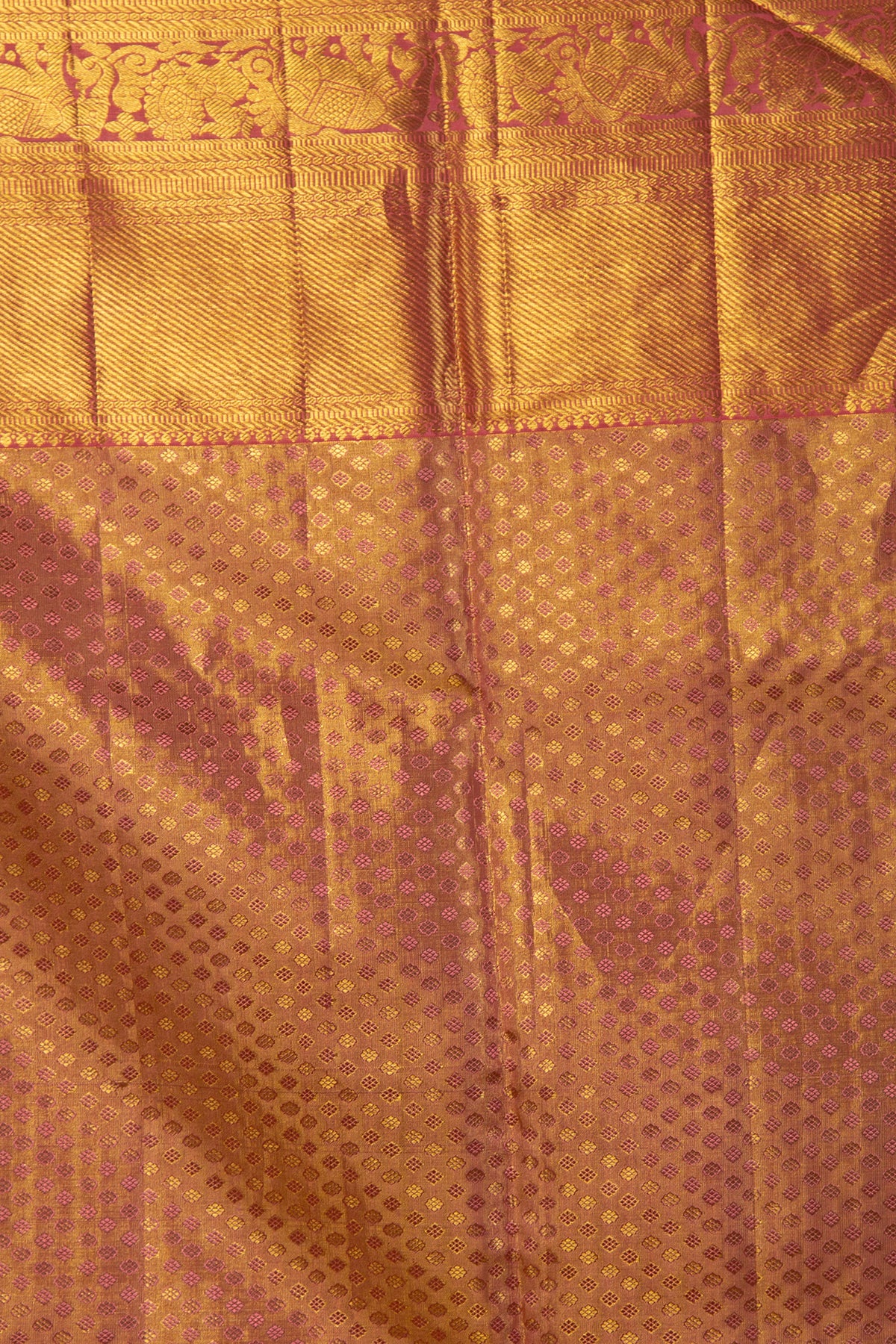 Kanchipuram Silk Tissue Brocade Pastel Blue Saree