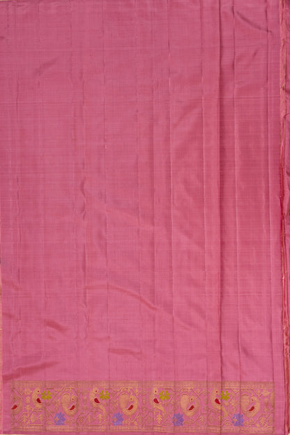 Kanchipuram Silk Brocade Bright Pink Saree