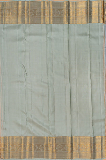 Kanchipuram Silk Brocade Bottle Green Saree