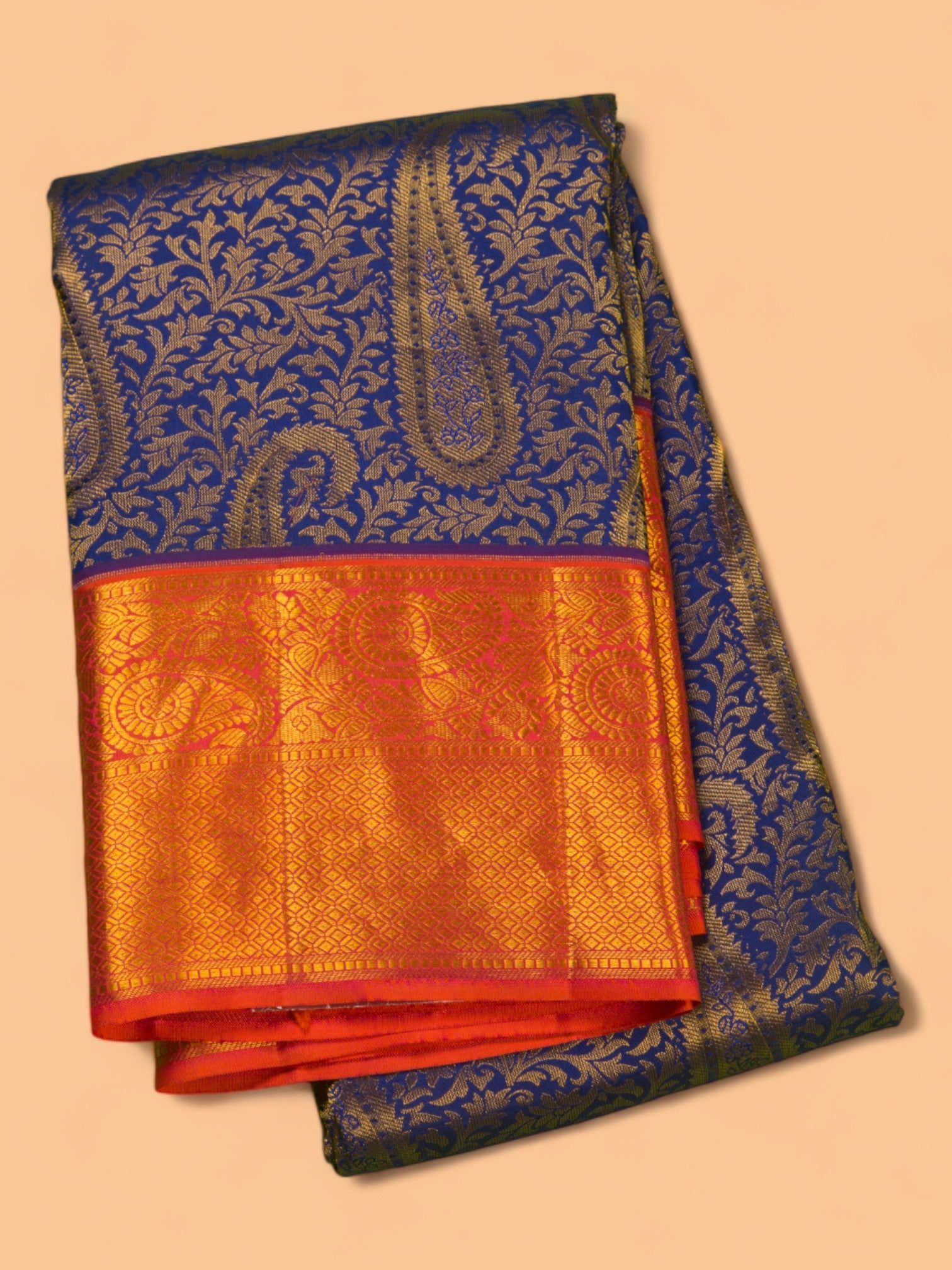 Taranga Kanchi Silk Brocade Blue Saree