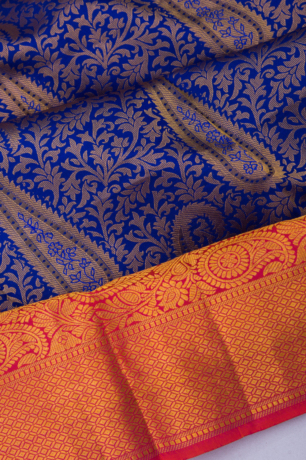 Taranga Kanchi Silk Brocade Blue Saree