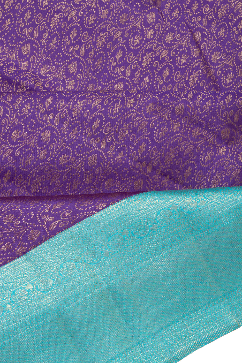 Kanchipuram Silk Brocade Violet Saree
