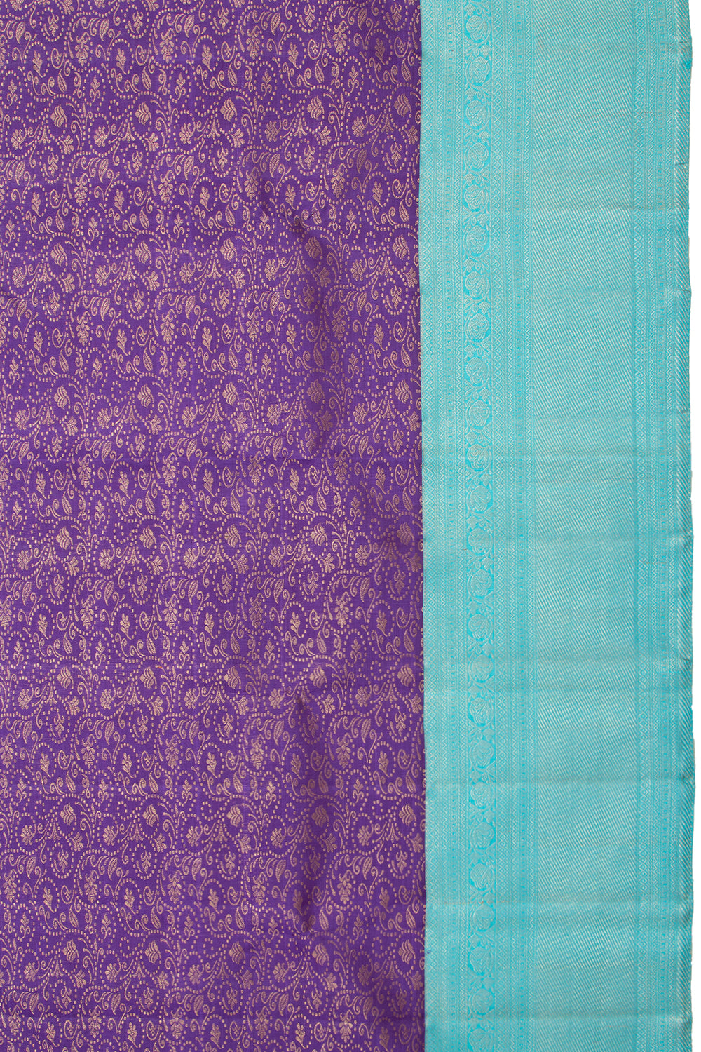 Kanchipuram Silk Brocade Violet Saree
