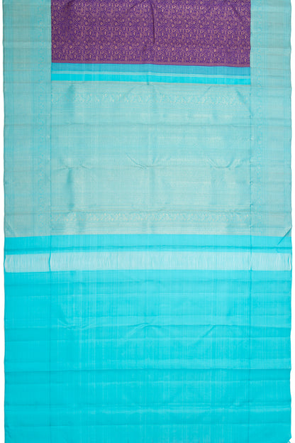 Kanchipuram Silk Brocade Violet Saree