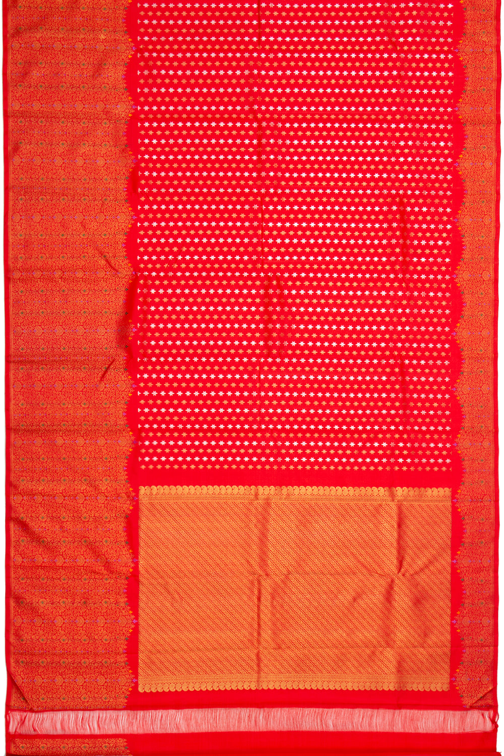 Kanchipuram Silk Brocade Red Saree