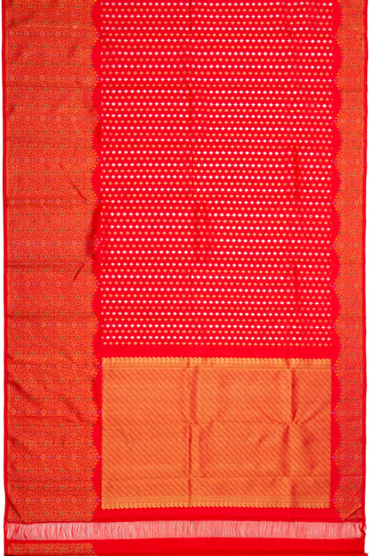 Kanchipuram Silk Brocade Red Saree