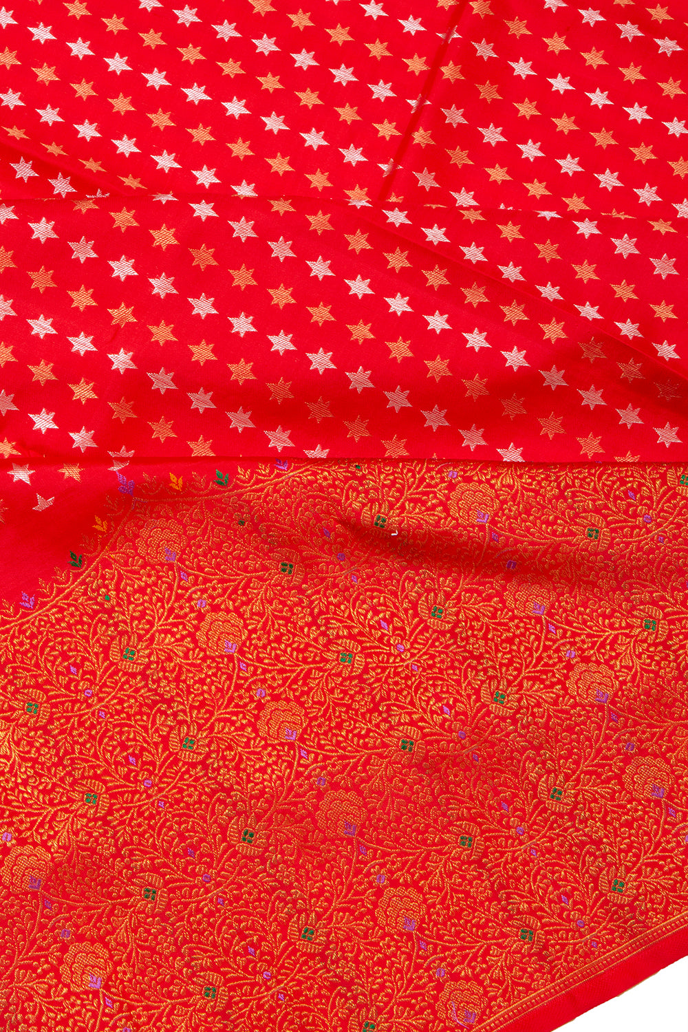 Kanchipuram Silk Brocade Red Saree
