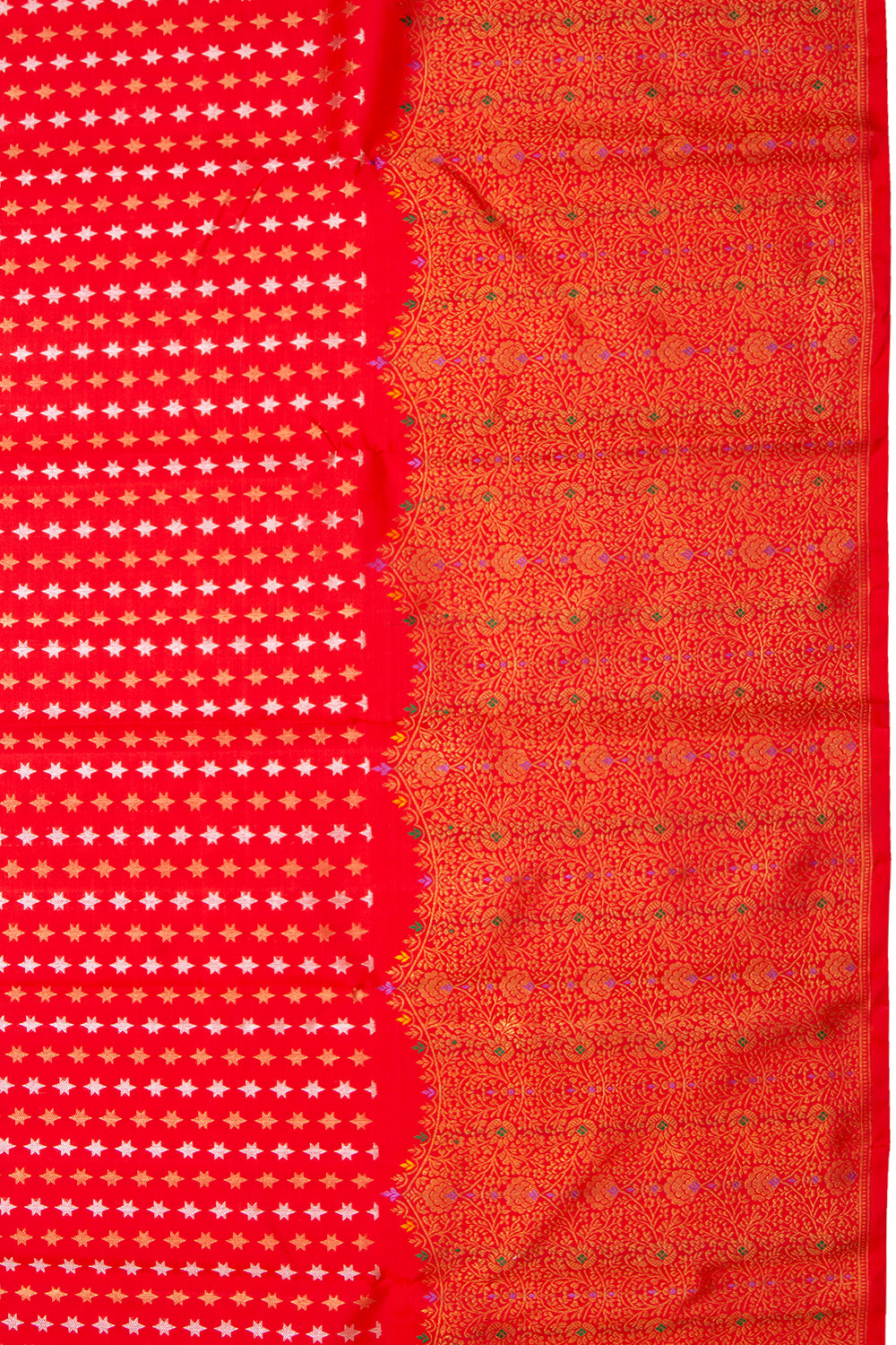 Kanchipuram Silk Brocade Red Saree