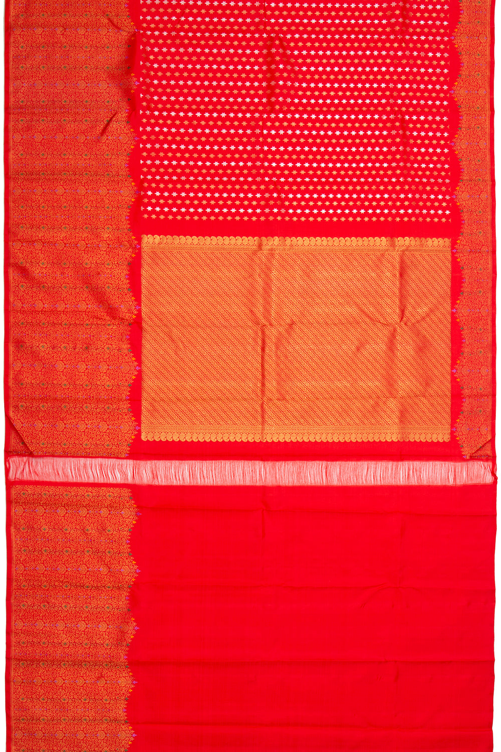 Kanchipuram Silk Brocade Red Saree