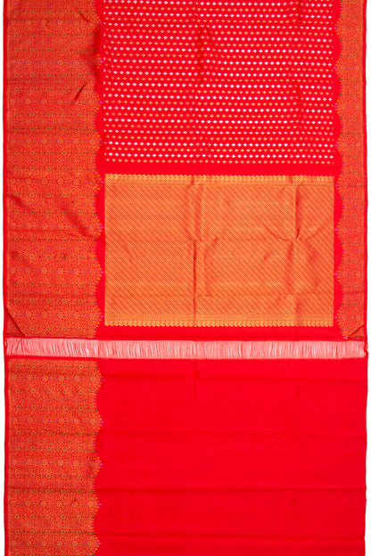 Kanchipuram Silk Brocade Red Saree