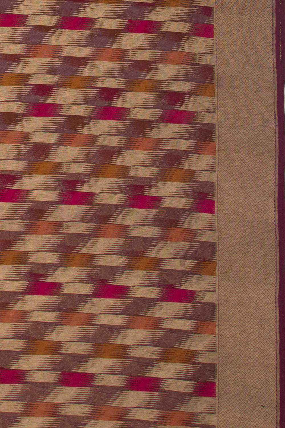 Banarasi Kora Organza Brocade Brown Saree