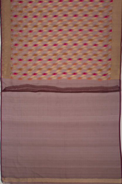 Banarasi Kora Organza Brocade Brown Saree