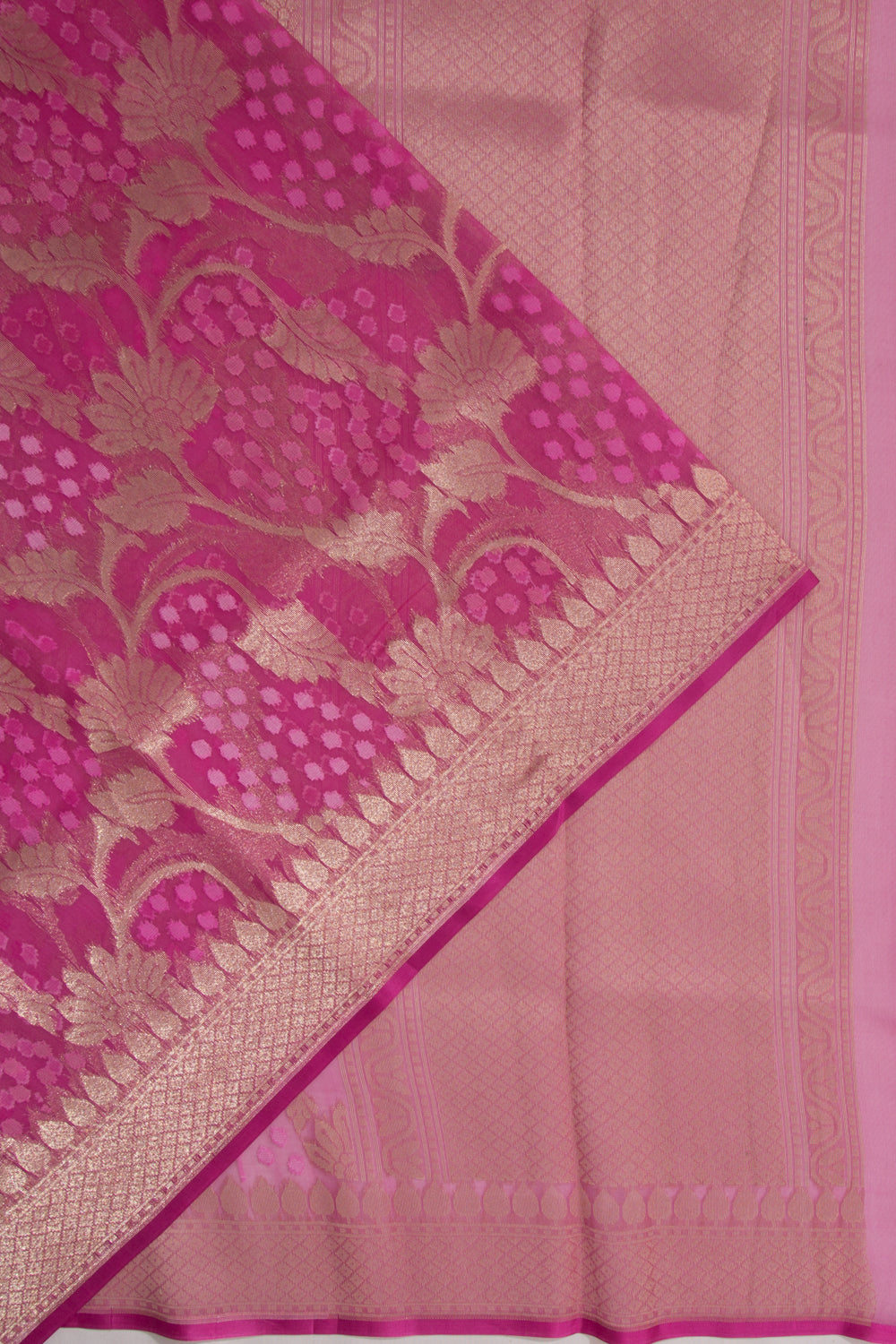 Organza Jaal Pink Saree