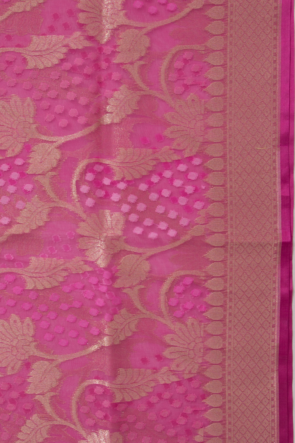 Organza Jaal Pink Saree