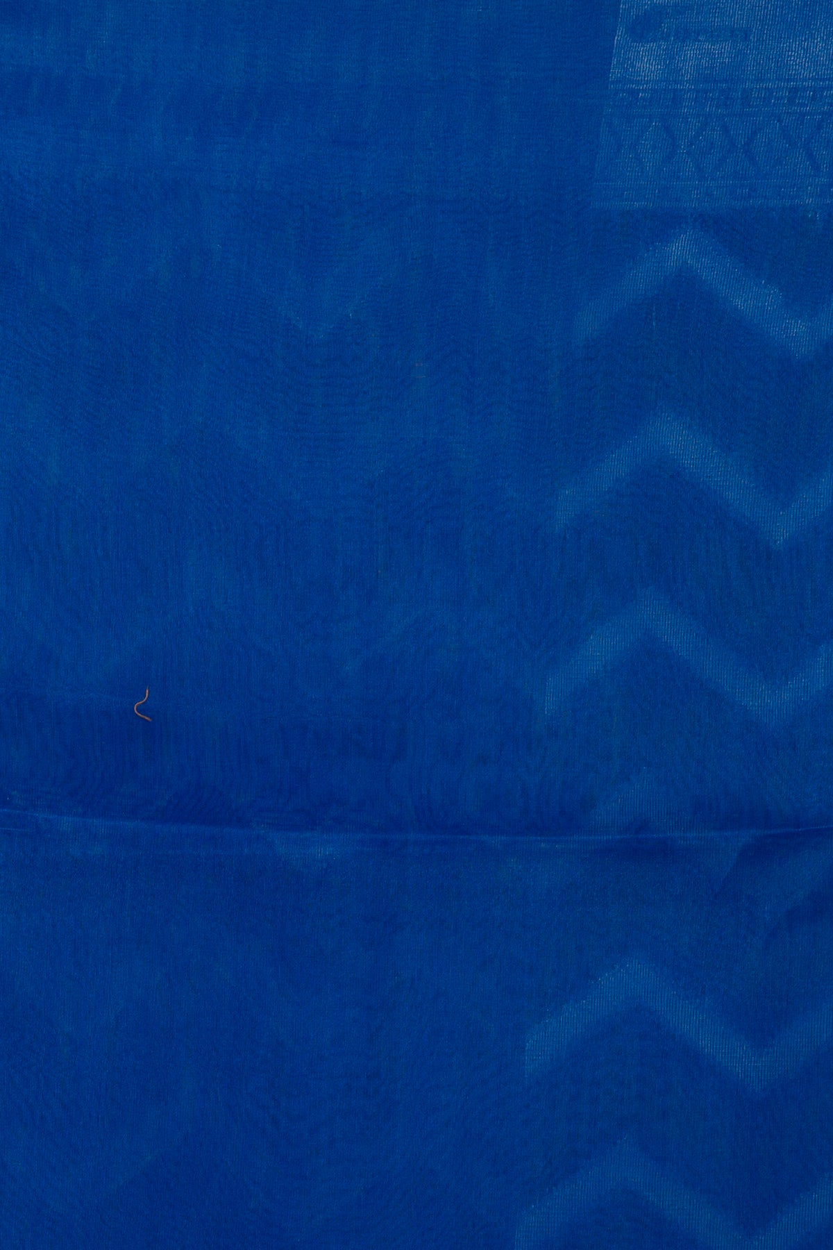 Banarasi Kora Organza Zig Zag Lines Blue Saree