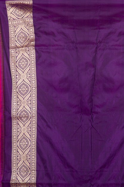 Banarasi Silk Jaal Violet Saree