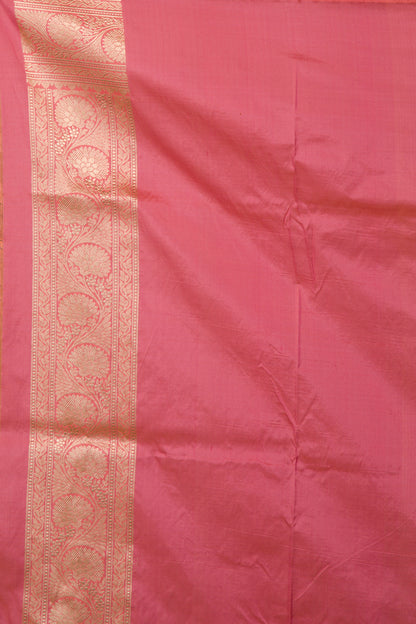 Banarasi Silk Jaal Pink Saree