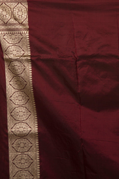 Banarasi Silk Jaal Brown Saree