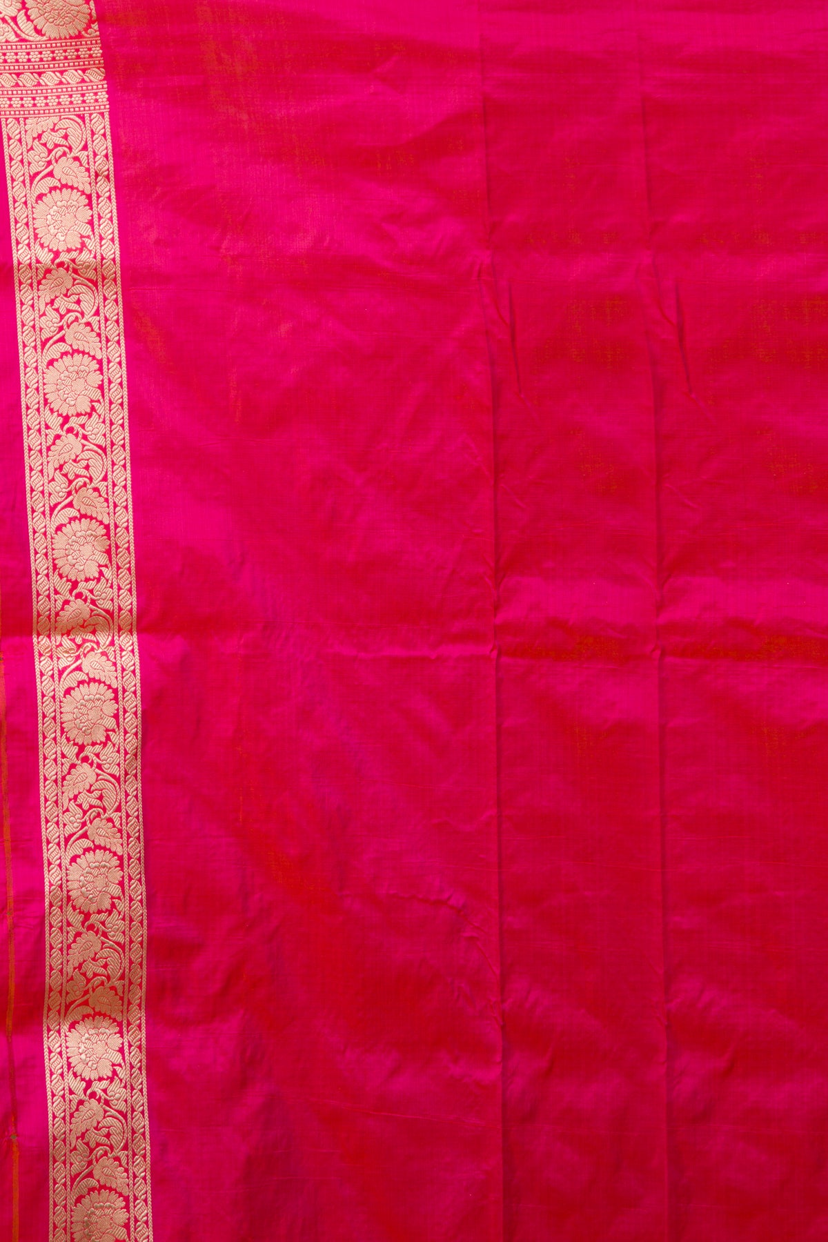 Banarasi Silk Jaal Dual Tone Pink And Orange Saree