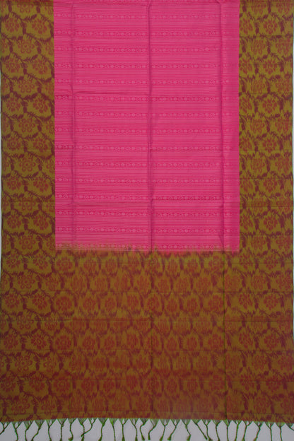Coimbatore Soft Silk Vertical Lines Pink Saree