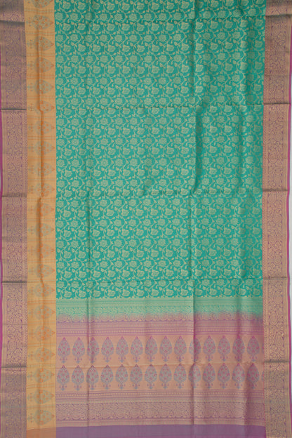 Coimbatore Soft Silk Brocade Sea Green Saree