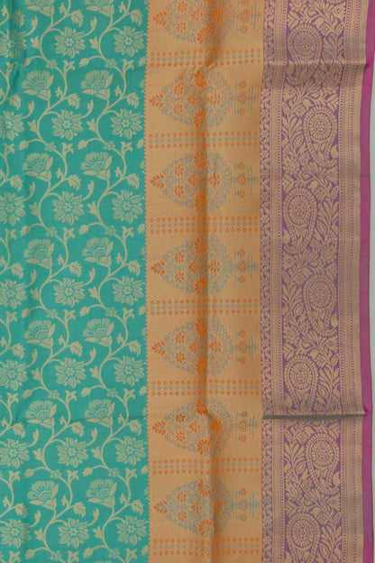 Coimbatore Soft Silk Brocade Sea Green Saree