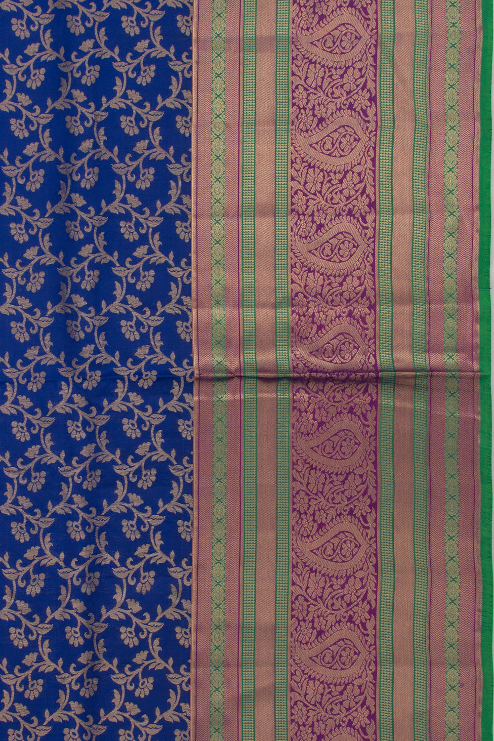 Coimbatore Soft Silk Brocade Dark Blue Saree