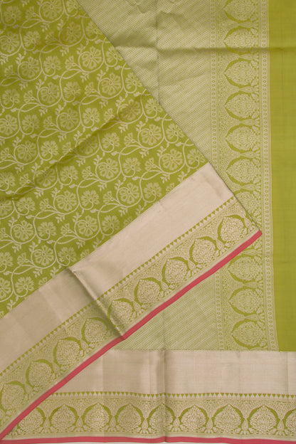 Coimbatore Soft Silk Brocade Mehandi Green Saree