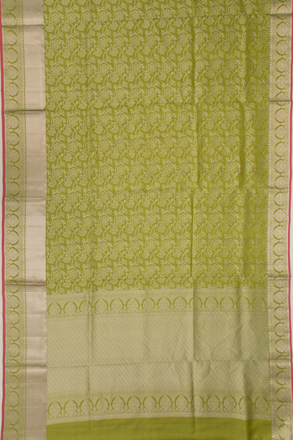 Coimbatore Soft Silk Brocade Mehandi Green Saree