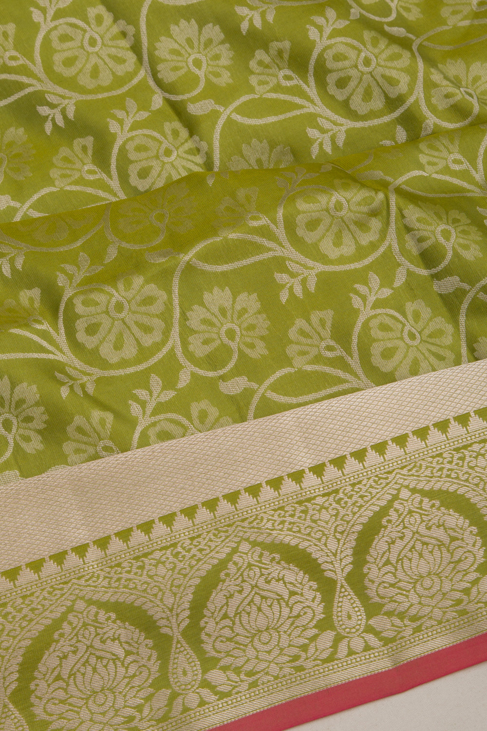 Coimbatore Soft Silk Brocade Mehandi Green Saree
