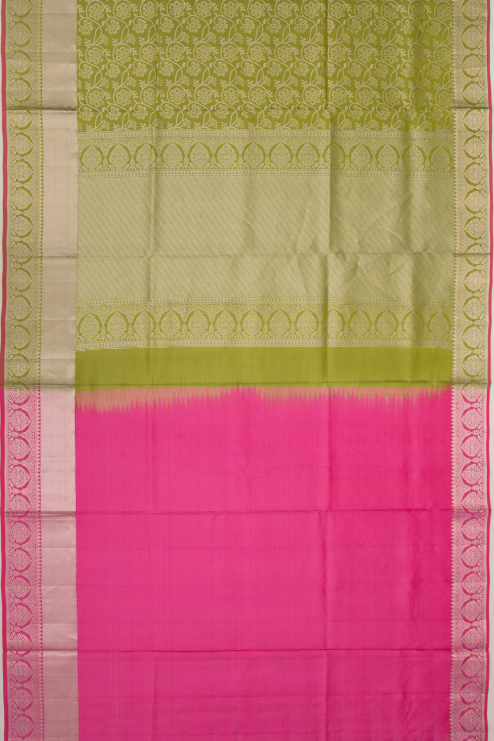 Coimbatore Soft Silk Brocade Mehandi Green Saree