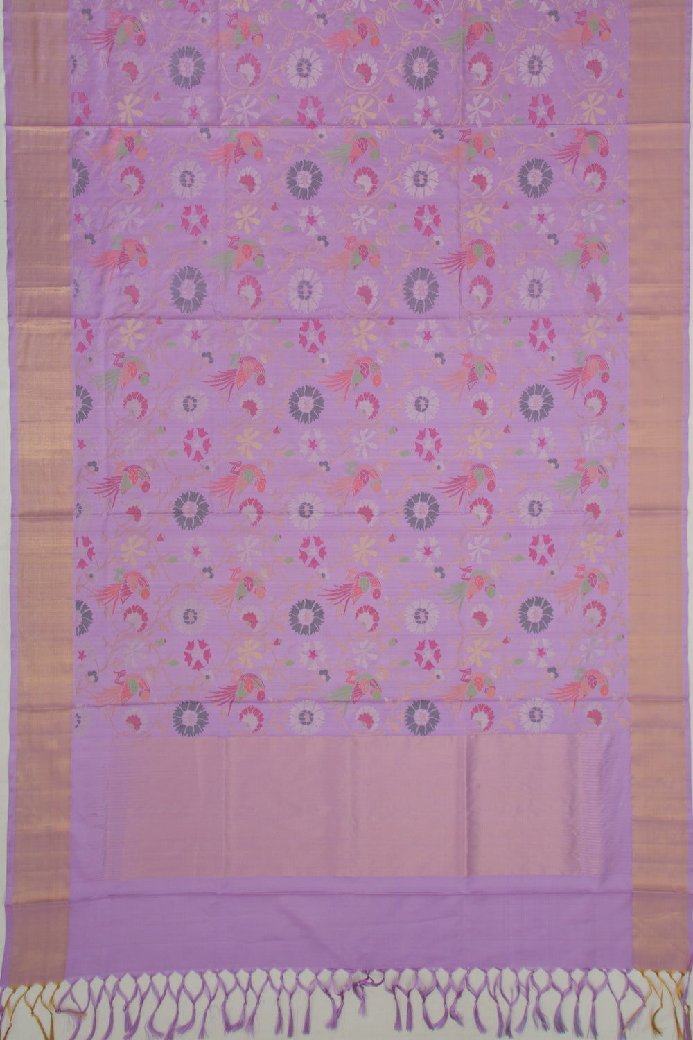 Uppada Silk All Over Jamdani Lavender Saree