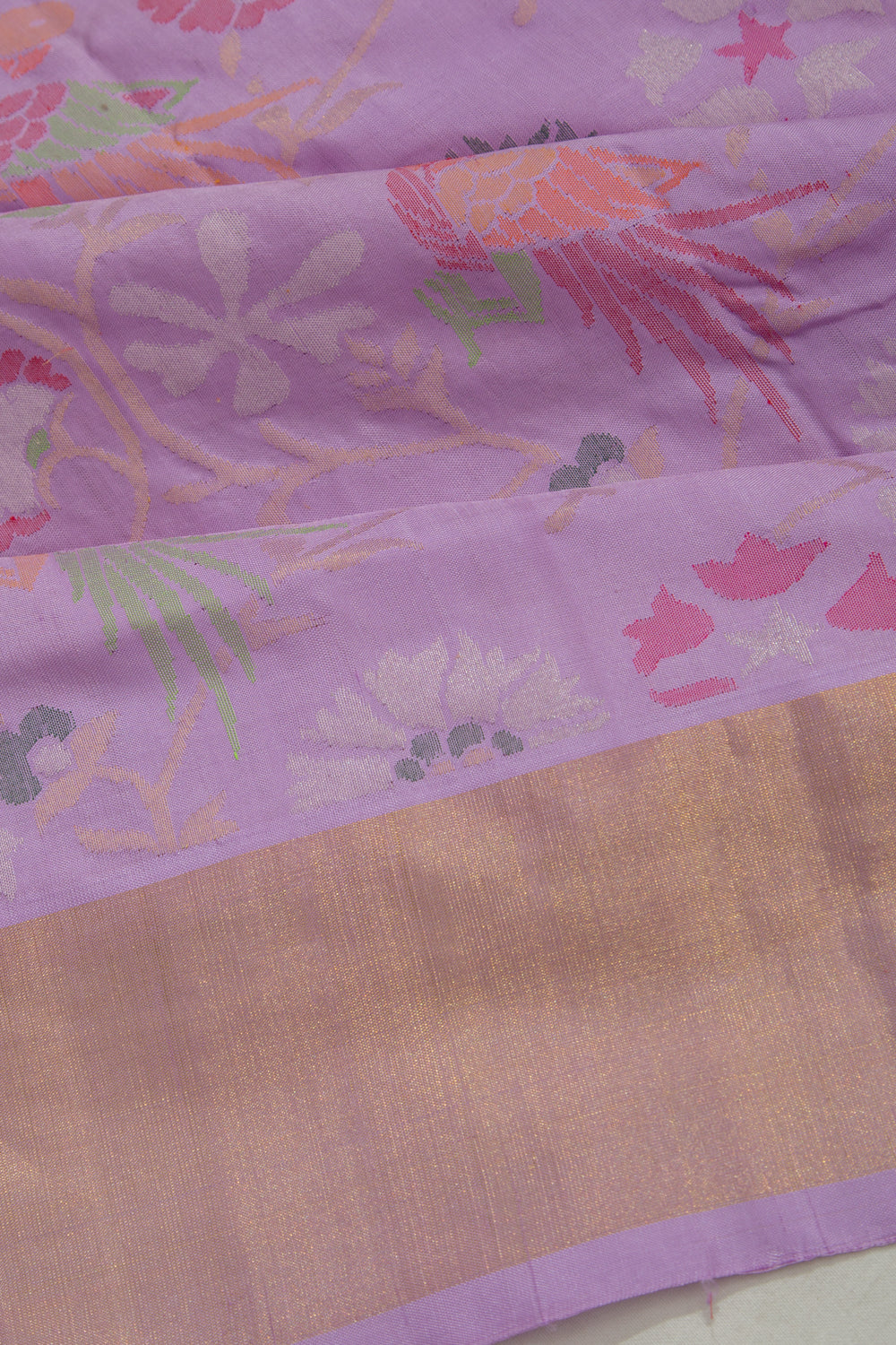Uppada Silk All Over Jamdani Lavender Saree