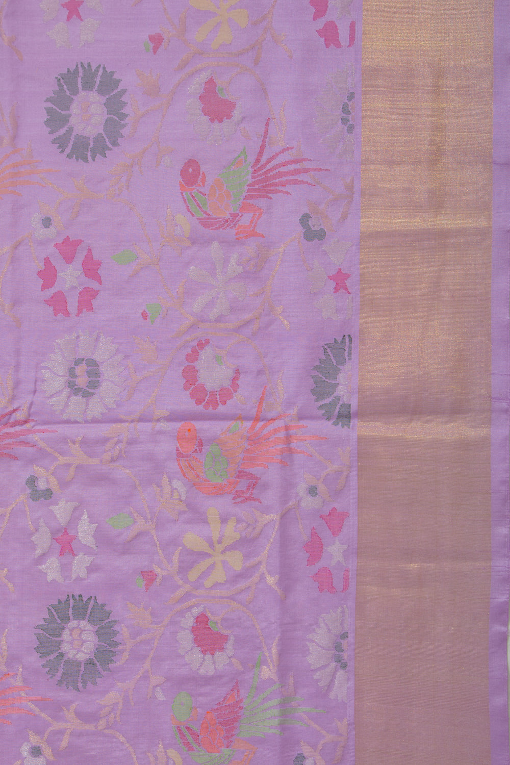 Uppada Silk All Over Jamdani Lavender Saree