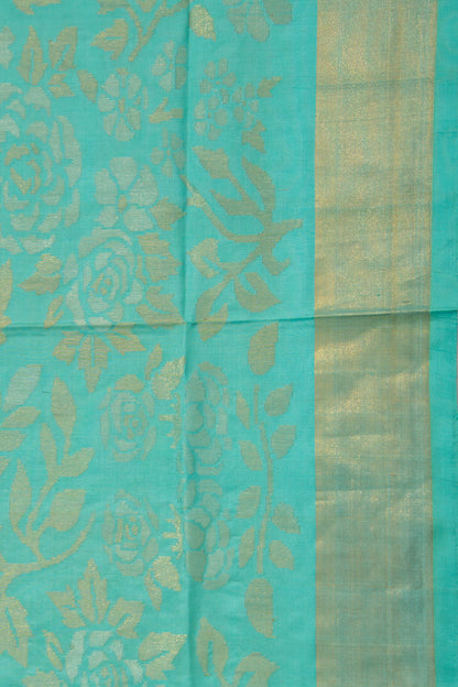 Uppada Silk All Over Jamdani Sea Green Saree