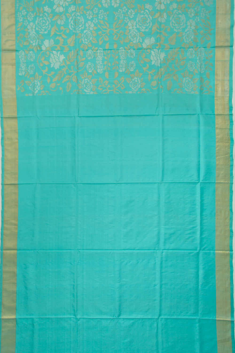 Uppada Silk All Over Jamdani Sea Green Saree