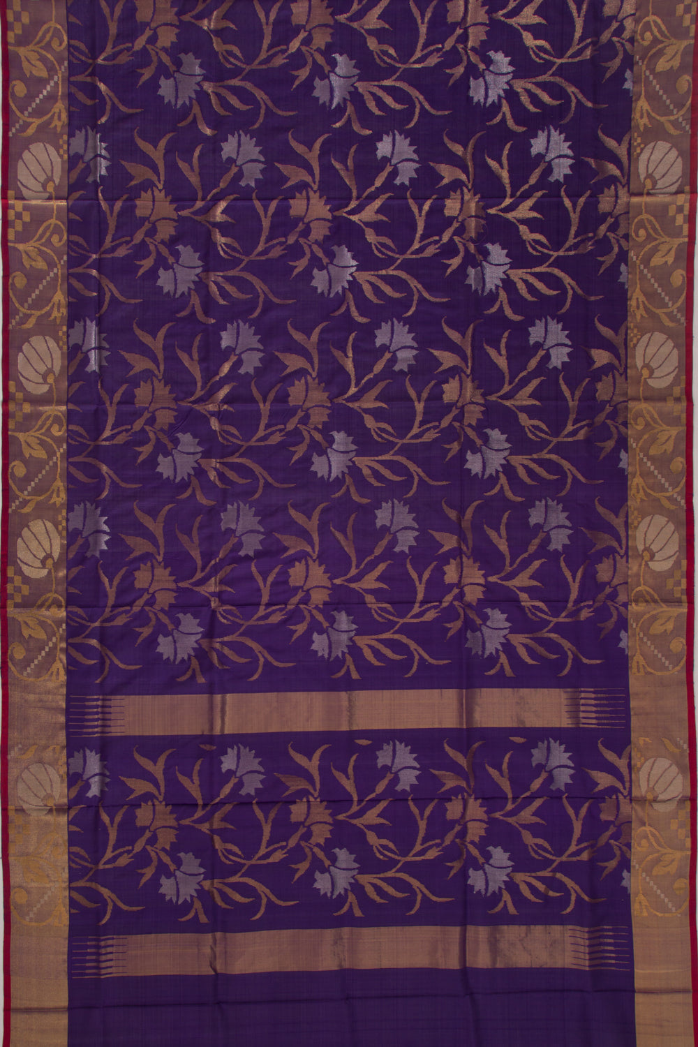 Uppada Silk All Jamdani Violet Saree