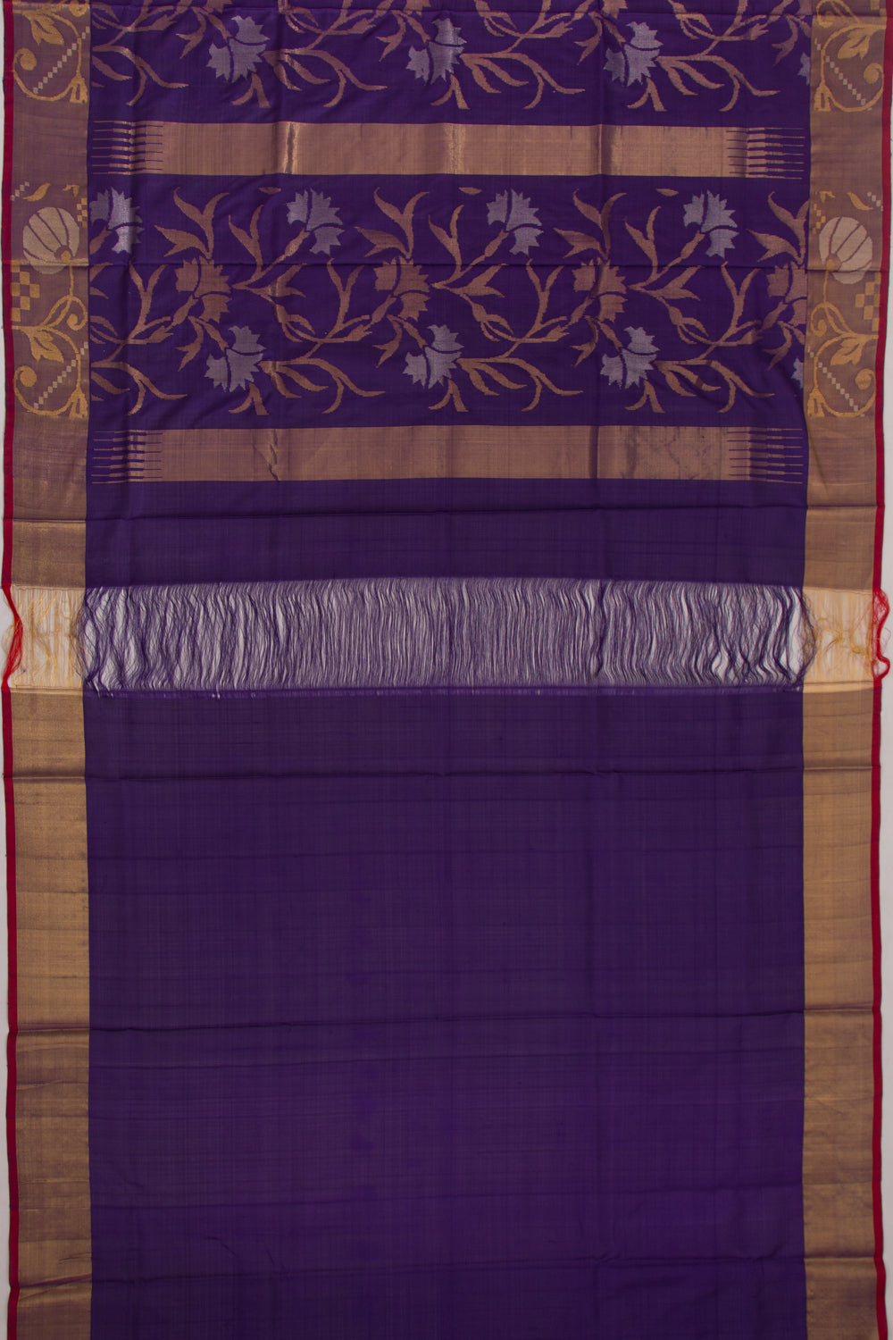 Uppada Silk All Jamdani Violet Saree