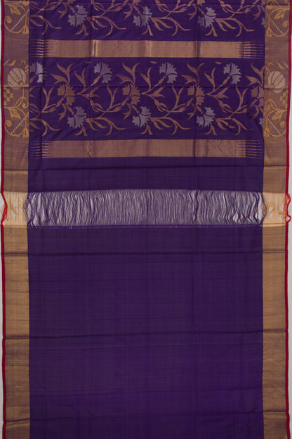 Uppada Silk All Jamdani Violet Saree