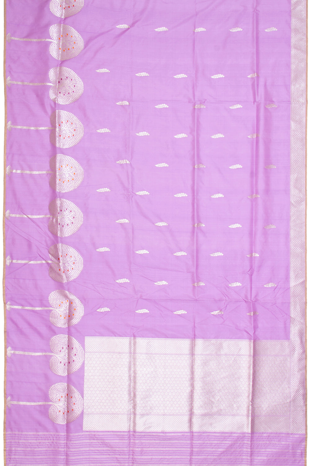 Banarasi Silk Kadwa Butta Lavender Saree