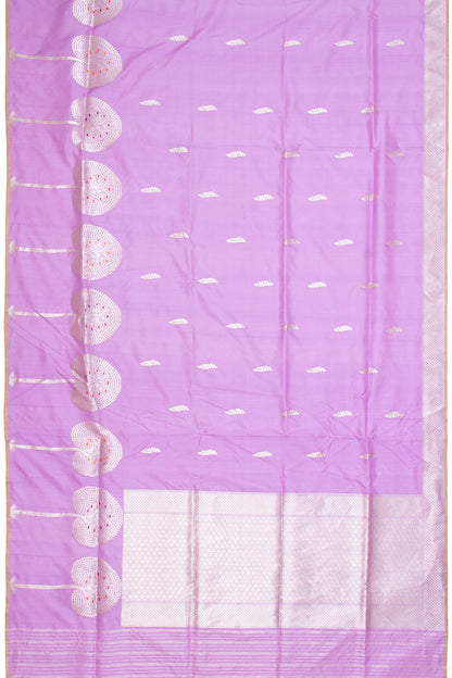 Banarasi Silk Kadwa Butta Lavender Saree