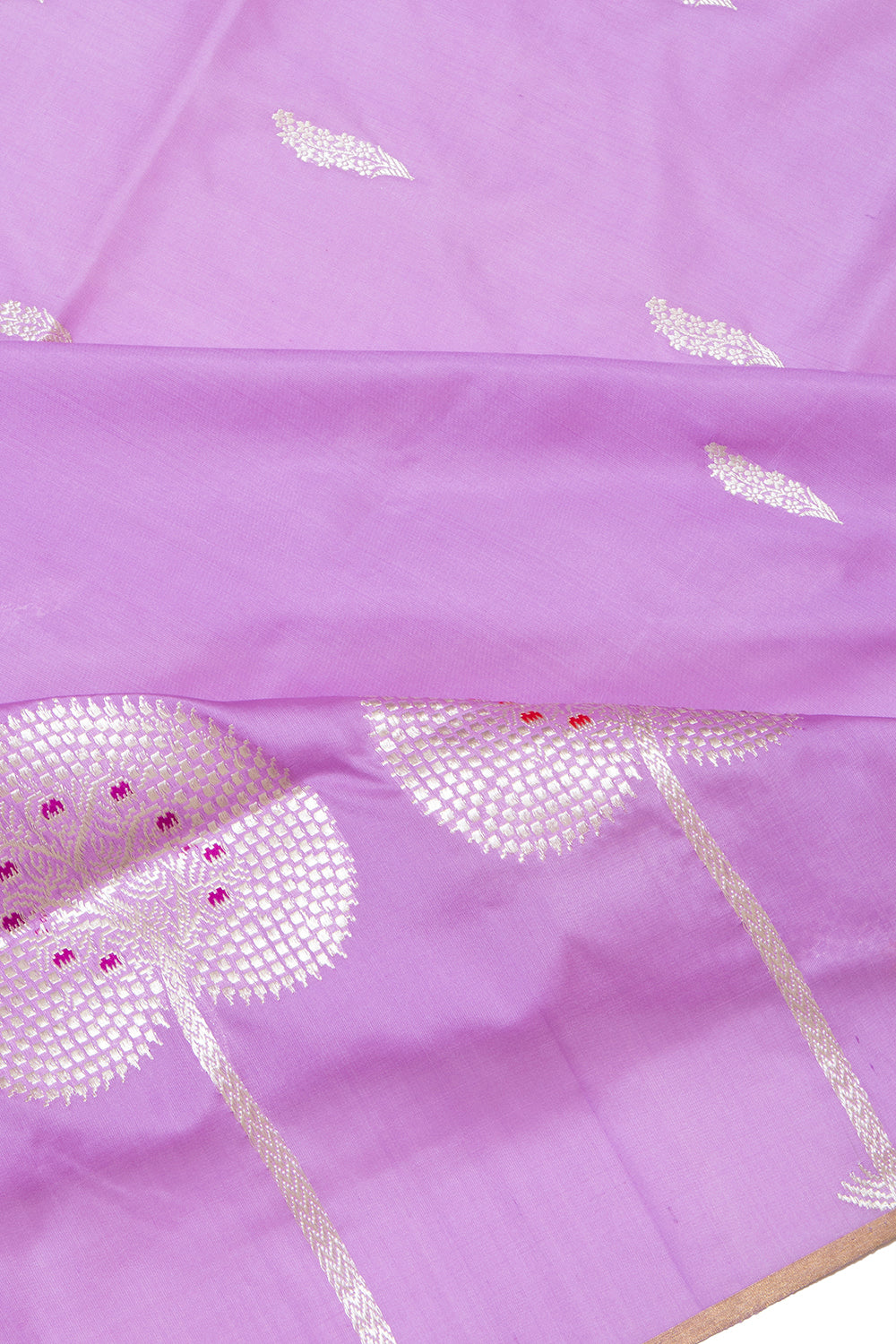 Banarasi Silk Kadwa Butta Lavender Saree