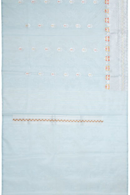 Banarasi Kora Organza Kadwa Butta Pastel Blue Saree
